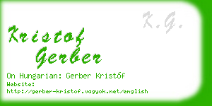 kristof gerber business card
